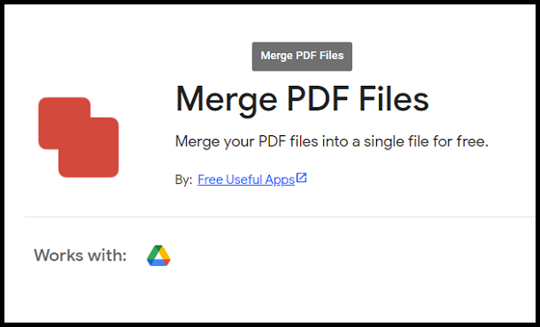 Install Merge PDF files tool