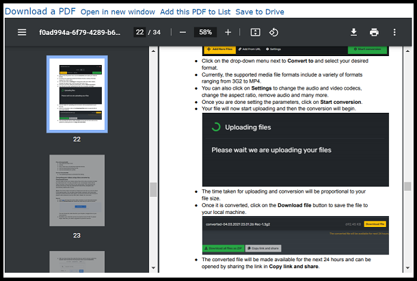 Hit the download icon to download your combined PDF