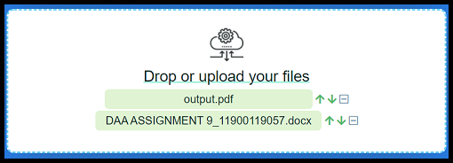 Use the up and down arrows to rearrange your files